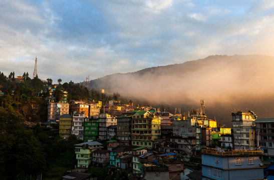 Early morning at a small hill station in Sikkim