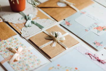 Carefully crafted wedding invitation cards