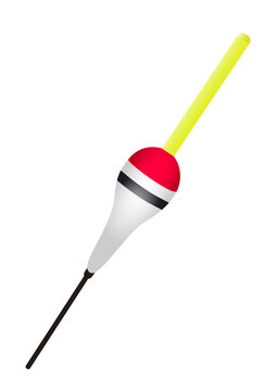 Float fishing white with red