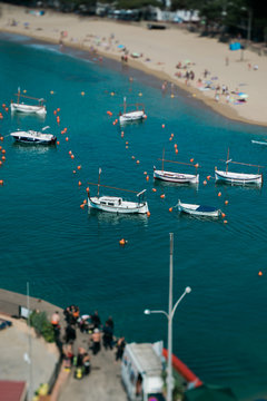 Llafranc, a mediterranean village from air