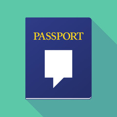 Long shadow passport with a tooltip