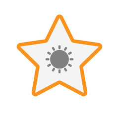 Isolated star with a sun