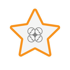Obraz premium Isolated star with a drone