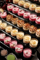 Various desserts on catering table