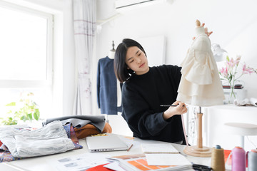 Design professional working in studio