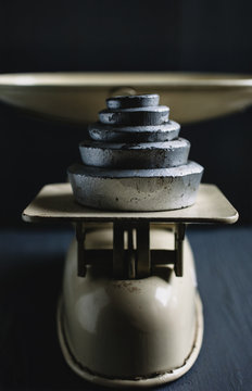 Vintage scales with weights 