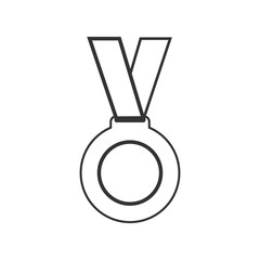 medal winner of the prize-winner on ribbon. vector illustration