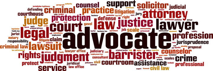 Advocate word cloud