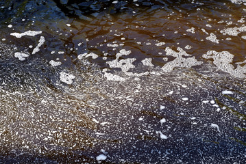 Water with foam.