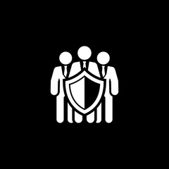 Business Security Icon. Flat Design.