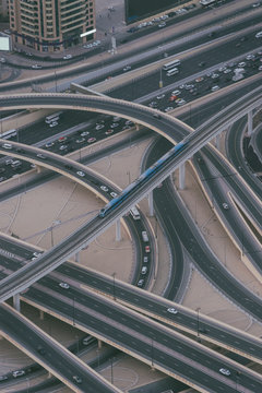 Aerial Photo of Dubai Highway Interchange