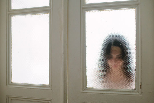 Ghost like face of young woman
