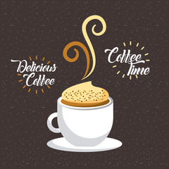coffee delicious flat illustration icon vector design graphic