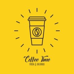 coffee delicious flat illustration icon vector design graphic