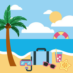 summer day background vector illustration design icon