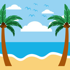 Fototapeta na wymiar summer day background vector illustration design icon