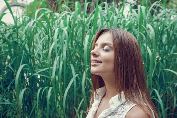 Fototapeta premium Girl in summer park