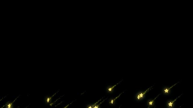 [ローワーサード]中央を通る流れ星