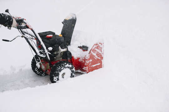 Snow removal with a snowblower
