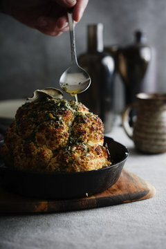 Roasted cauliflower with sage butter