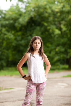 Girl standing in nature