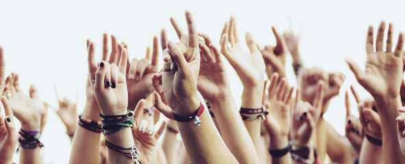 Hands of crowd 