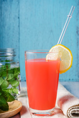 Refreshing summer drink with fruit punch