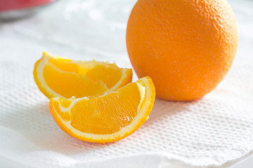 Slice of fresh oranges