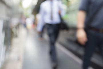blur walking office men