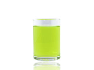 Pandan juice on white background