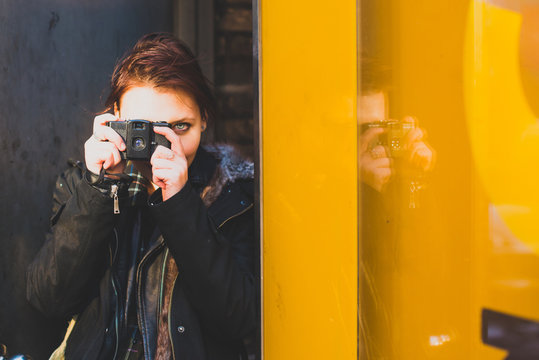 Photographer taking a picture