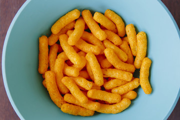 Study of a Bowl of Cheese Doodles