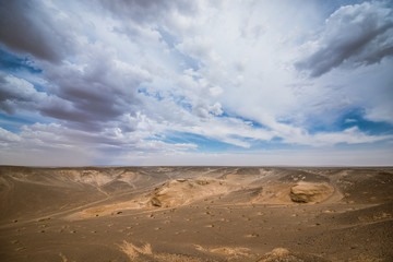 Fototapeta na wymiar beautiful landscape of sunlit desert 