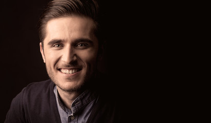 Obraz premium young man close up portrait