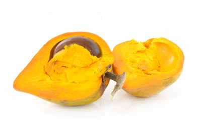 Canistel on white background