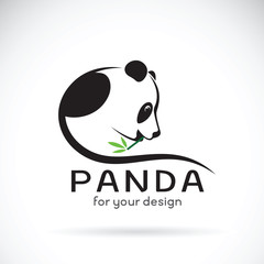 Fototapeta premium Vector of a panda design on a white background. Wild Animals.