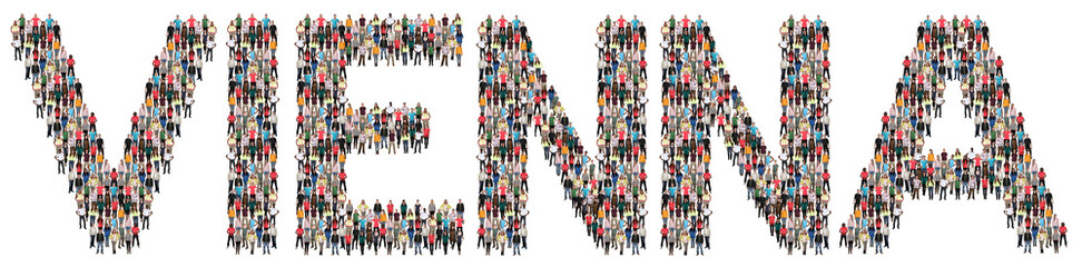 Vienna multi ethnic group of people