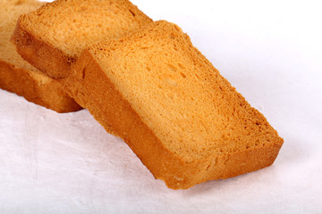 crispy rusk on white