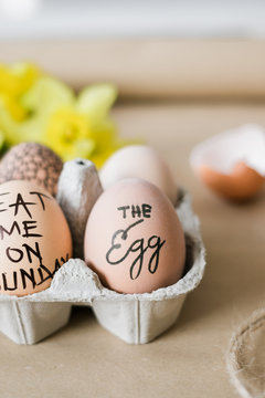 Close Up of the Easter Eggs