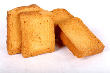 crispy rusk on white
