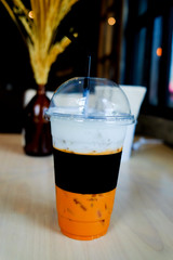 Glass of Thai milk tea