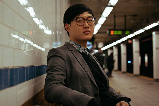 Japanese Man In The Subway