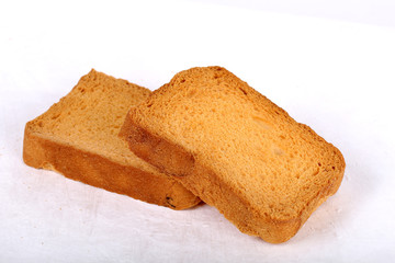 crispy rusk on white