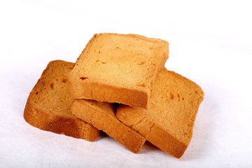 crispy rusk on white