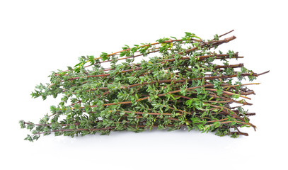 Thyme herb on white background