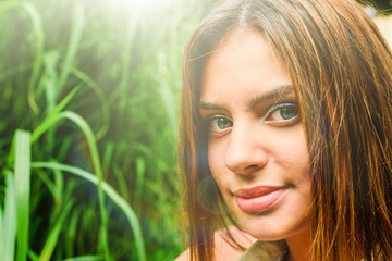 Girl in summer park