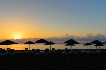 Cirali Olympos beach at sunrise. Turkey