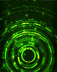 Neon circles abstract background