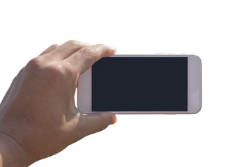 a hand with a smartphone
