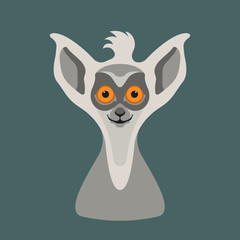 lemur face vector illustration style Flat © wectorcolor